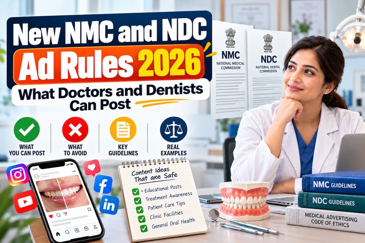 NMC & NDC Ad Rules 2026 For Doctors & Dentists | DotCreative - DotCreative