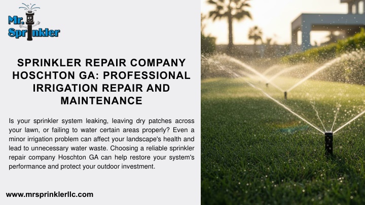 PPT - Sprinkler Repair Company Hoschton GA Professional Irrigation Repair and Maintenance PowerPoint Presentation - ID:14949516