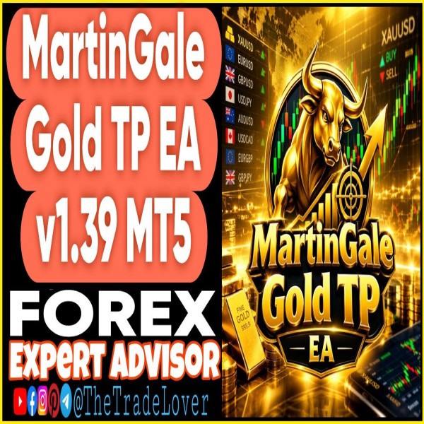 MartinGale Gold TP EA v1.39 MT5 (Works on Build 6230) | Forex Robot | MT5 Expert Advisor - The Trade Lovers