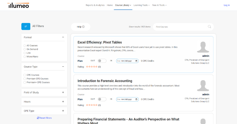 Free CPE Webinars Illumeo - Illumeo