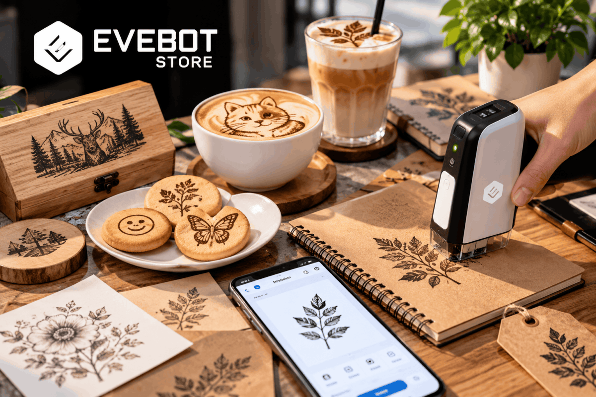 Pocket-Sized Printing Made Easy: Print on Paper, Wood, and Drinks – Evebotstore