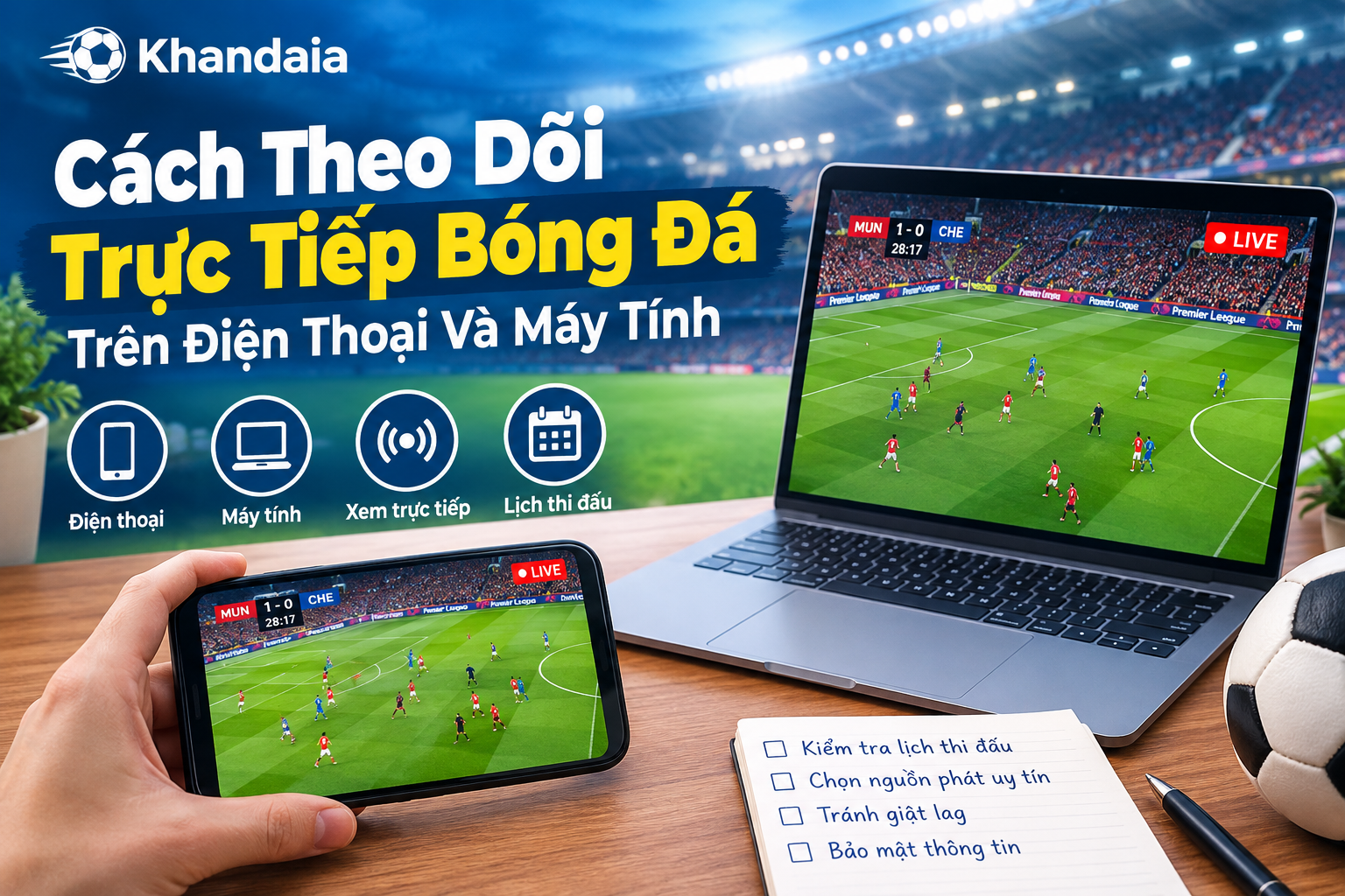 Cách Xem Trực Tiếp Bóng Đá Trên Điện Thoại Và Máy Tính