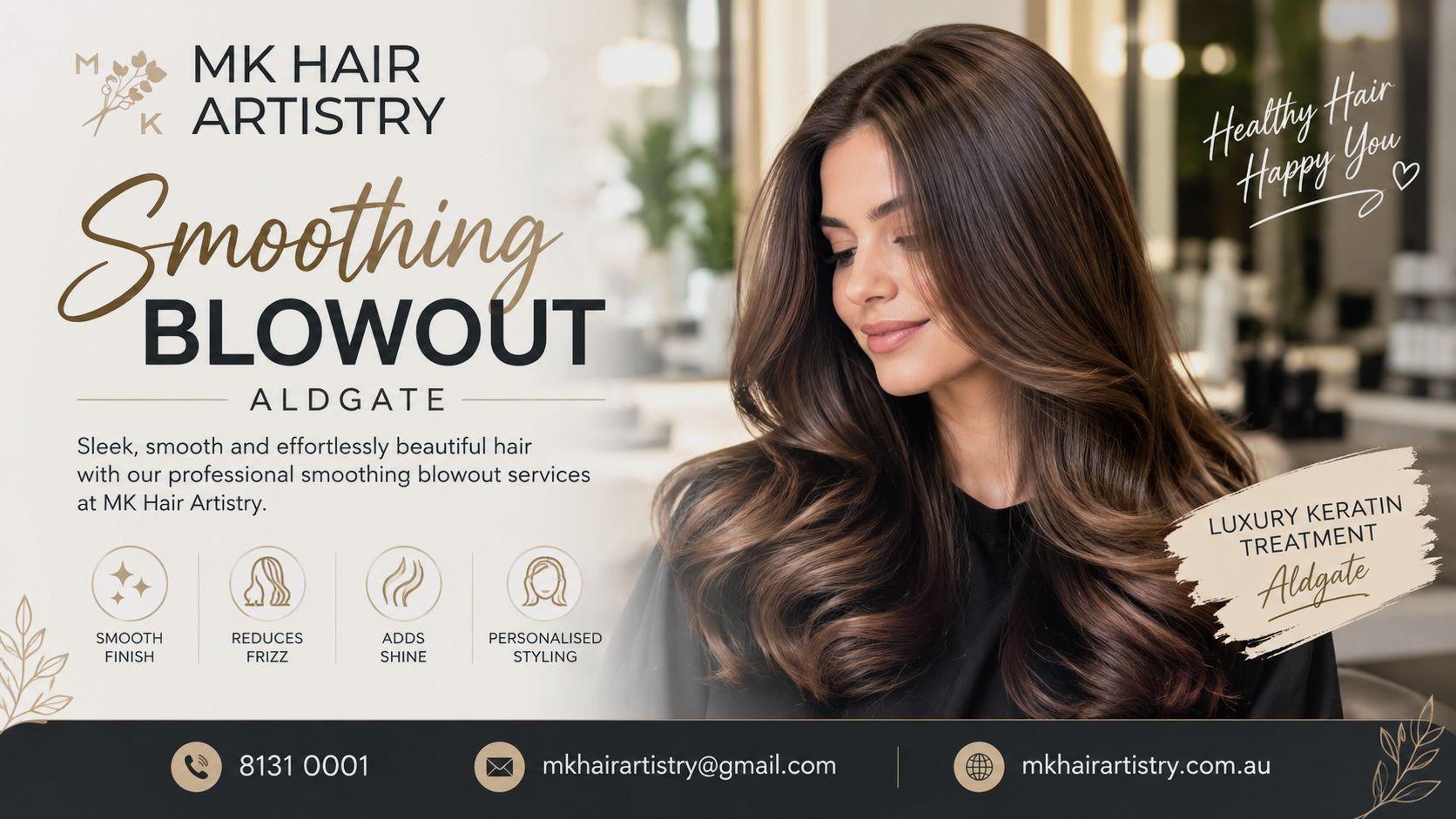 Smoothing Blowout Aldgate: Achieve Smooth, Frizz-Free Hair at MK...