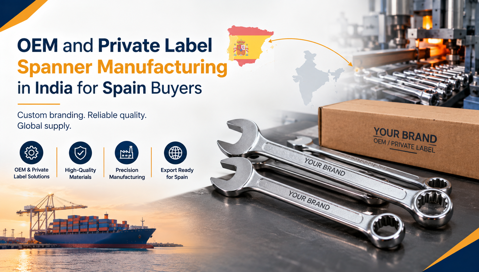 OEM and Private Label Spanner Manufacturing in India for Spain