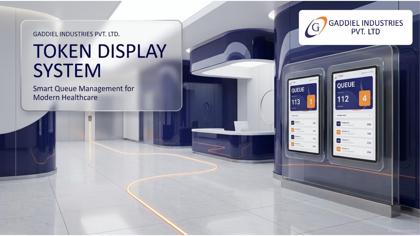Digital Token Display System for Efficient Customer Queue Management