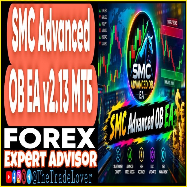 SMC Advanced OB EA v2.13 MT5 + Presets (Works on Build 6230) | Forex Robot | MT5 Expert Advisor - The Trade Lovers